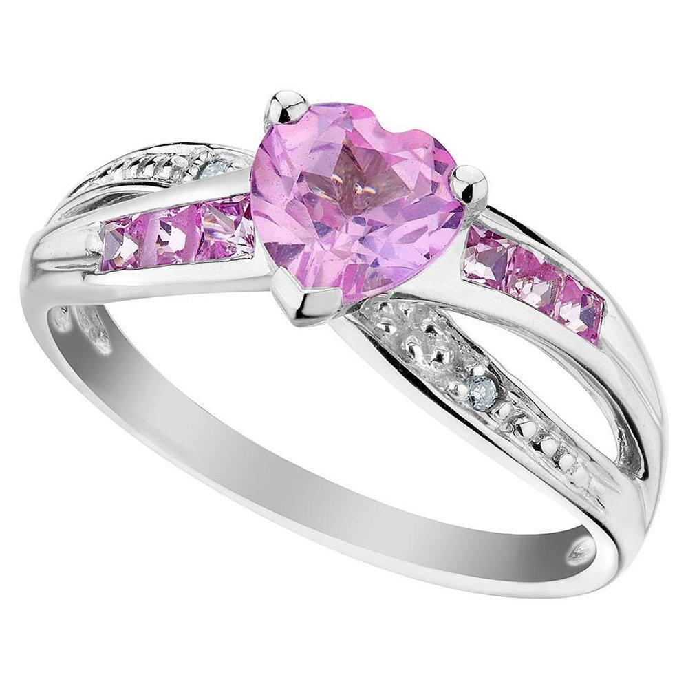 wedding rings with pink