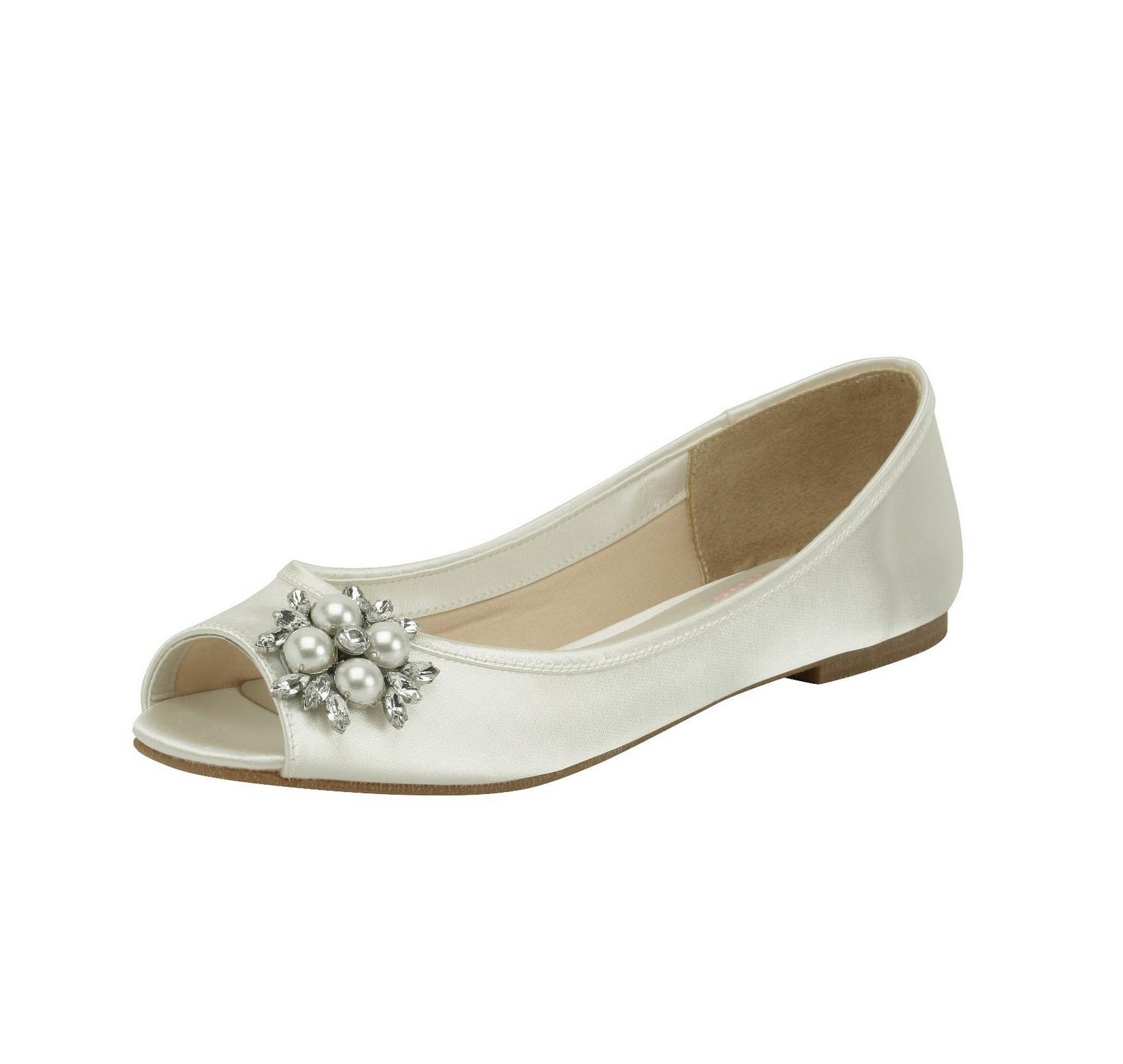 Paradox Pink Flower Ivory Wedding Shoes. Hover over image to zoom