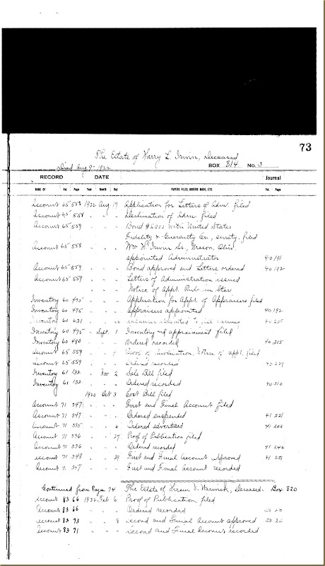 Harry Lee Irwin Deed and Estate Aug 1922 2 Harry Lee Irwin Deed and Estate Aug 1922 2