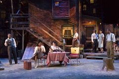 Seven Guitars TRTC 9-15 170<br />Seven Guitars, by August Wilson, directed by Brandon J. Dirden at Two River Theatre Company  9/11/15<br />Scenic Design: Michael Carnahan<br />Lighting Design: Driscoll Otto<br />Costume Design: Karen Perry<br /><br />© T Charles Erickson Photography<br />tcepix@comcast.net