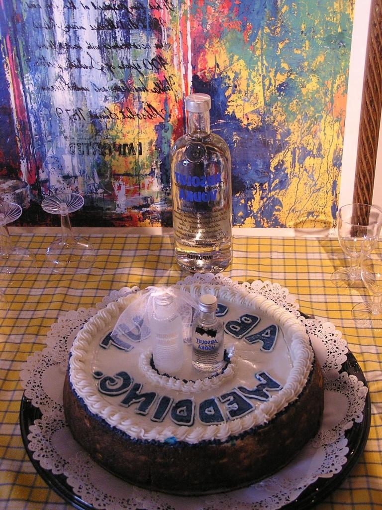 Our Absolut Wedding cake.