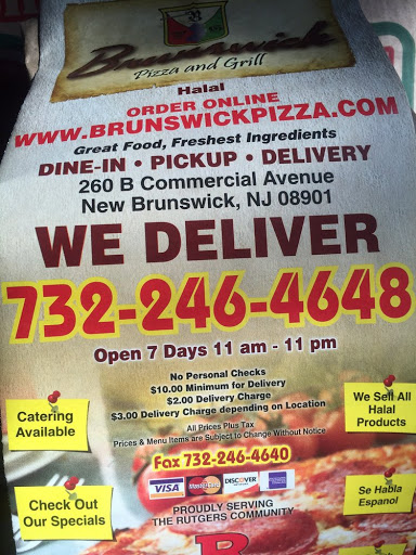 Pizza Restaurant «Brunswick Pizza and Grill», reviews and photos, 112 Church St, New Brunswick, NJ 08901, USA