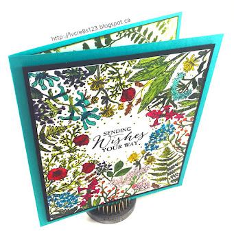 Linda Vich Creates: Botanical Sketch Birthday Card. The flowers and foliage of Tim Holtz's Botanical Sketch stamp are brought to life in this brightly watercolored card.