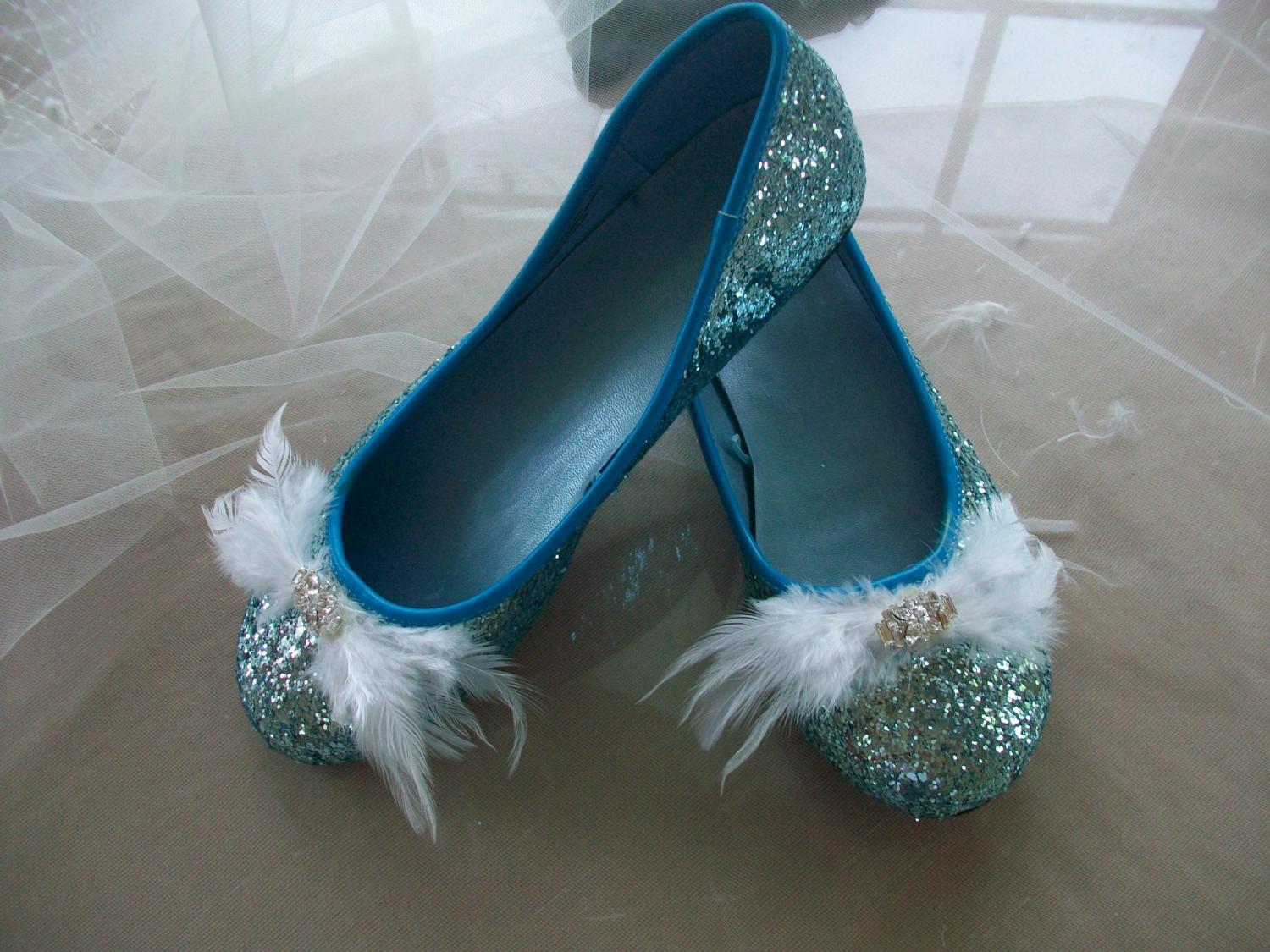 blue bridal shoes flats