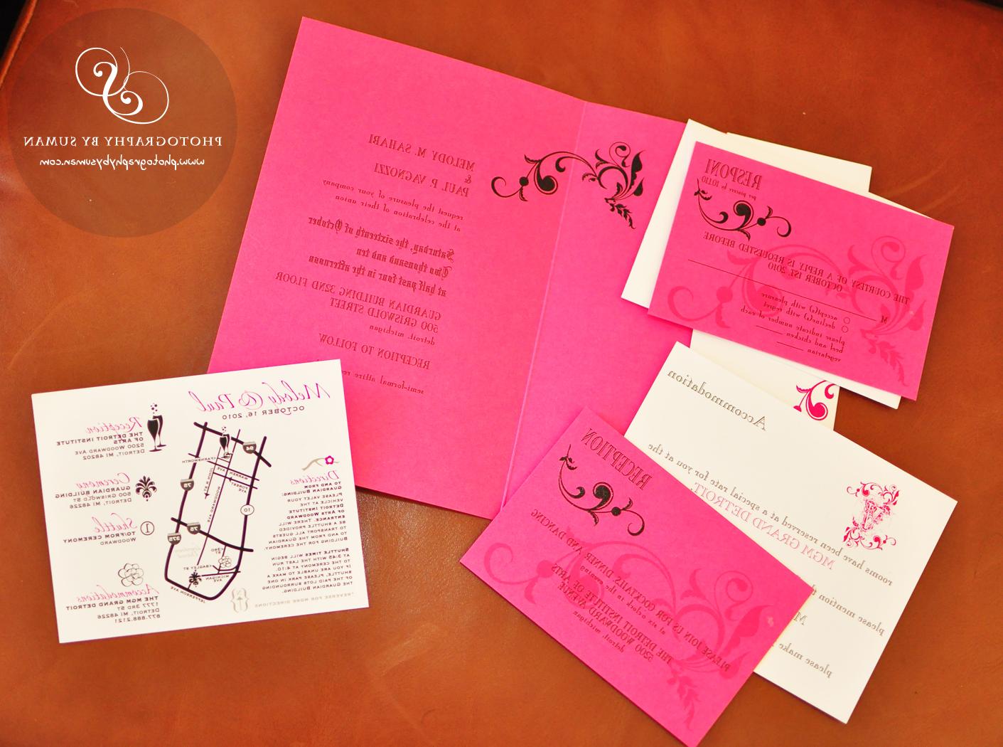 Pink & Black Invitaitons