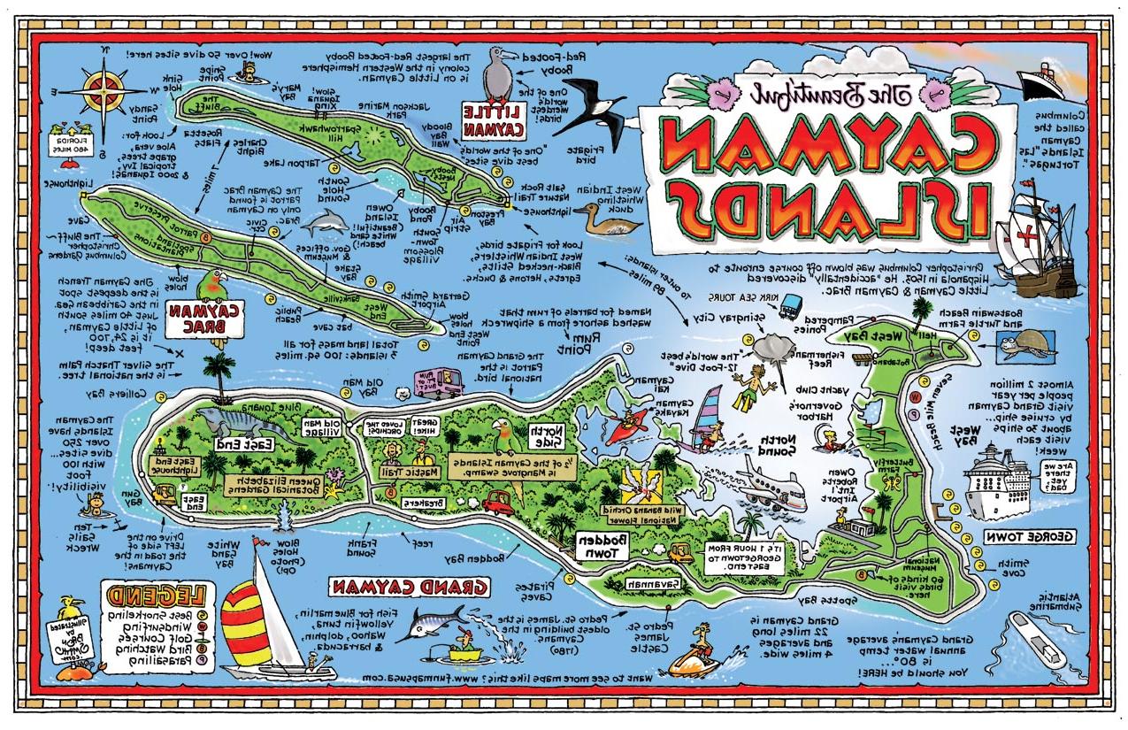 CAYMAN ISLANDS MAP.