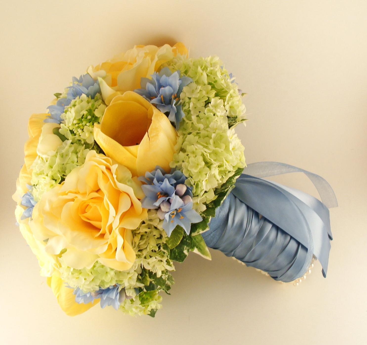 Silk Flower Bridal Bouquet in