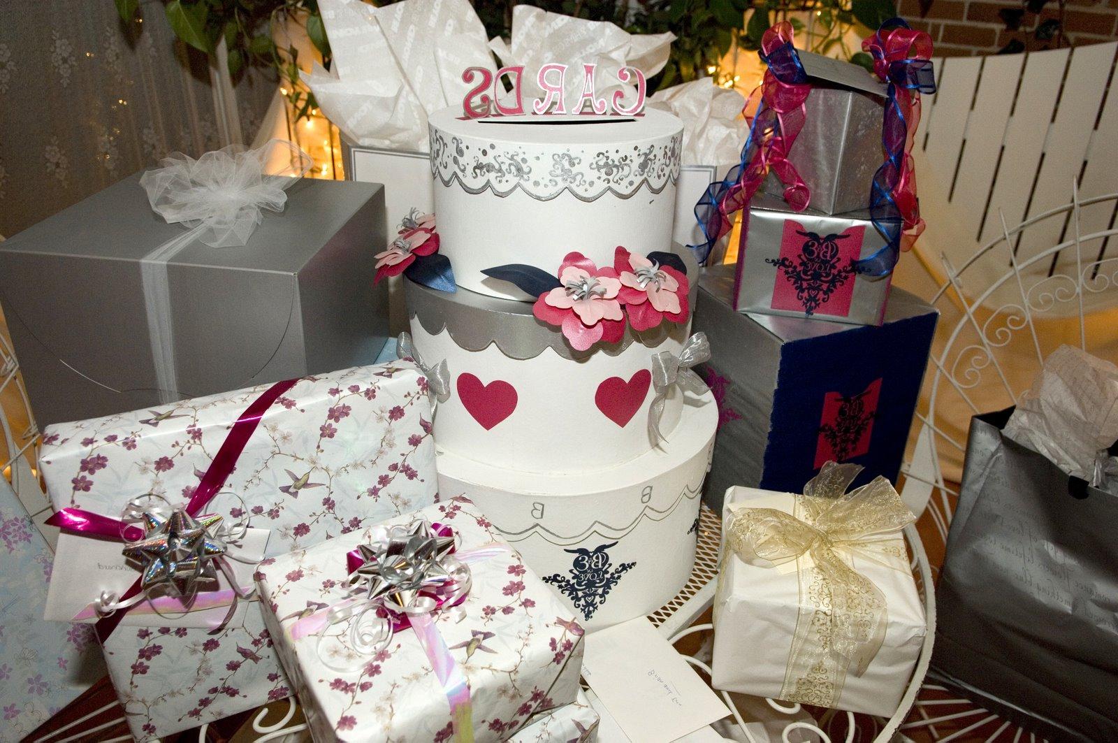 A wedding cake card box is