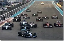 La partenza del gran premio di Abu Dhabi 2014