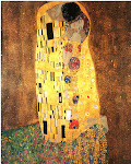 Gustav Klimt's famous painting "The Kiss"