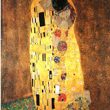 Gustav Klimt's famous painting "The Kiss"