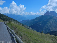 Auf der Nordrampe des Col d'Allos (2247 m) Richtung Barcelonnette.