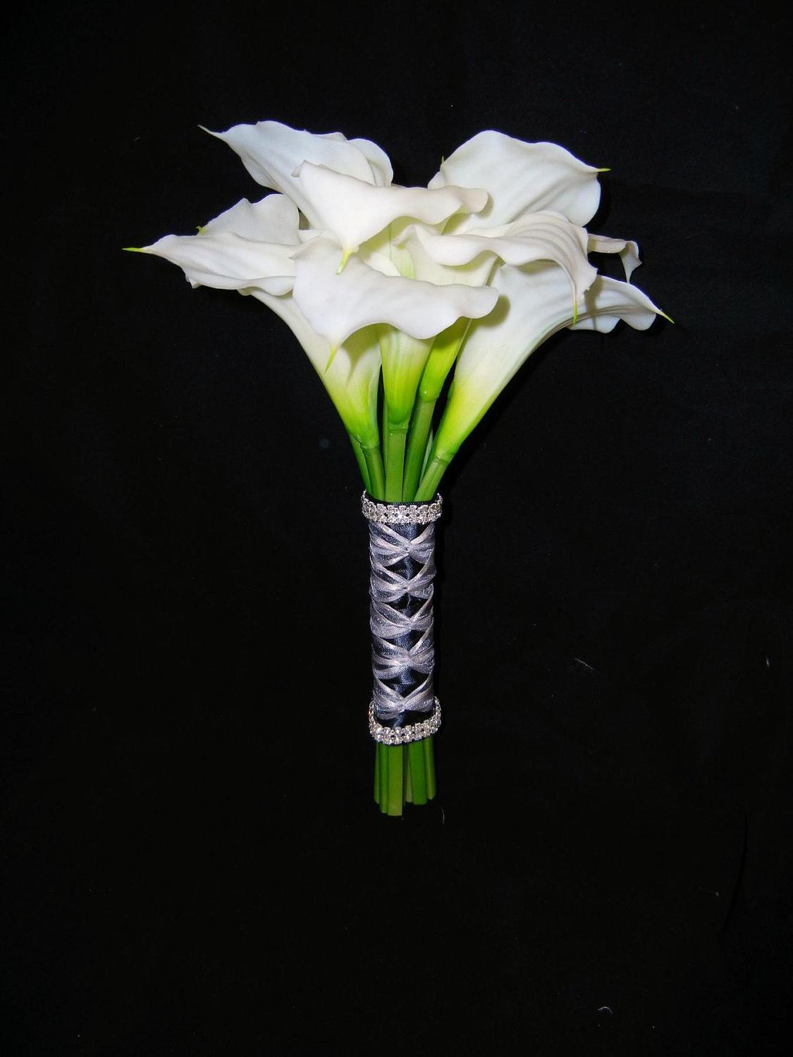 White Calla Lily Bridal Bouquet Wedding Flowers