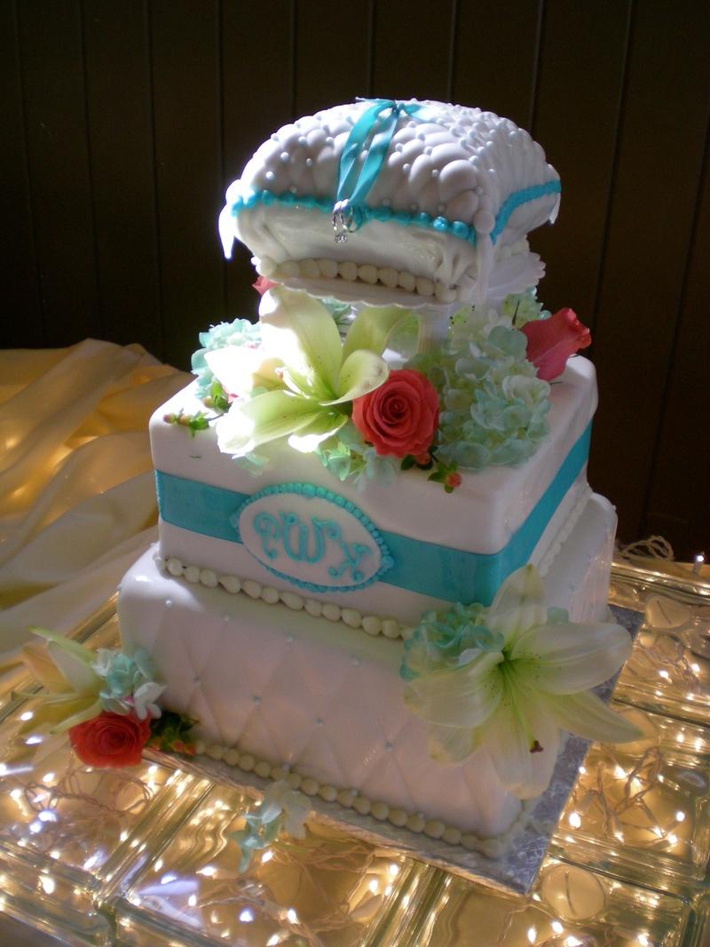 tiffany blue wedding cake