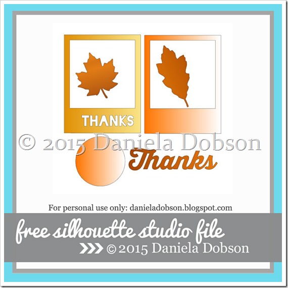 Card kit Monday Frames and Leaves by Daniela Dobson