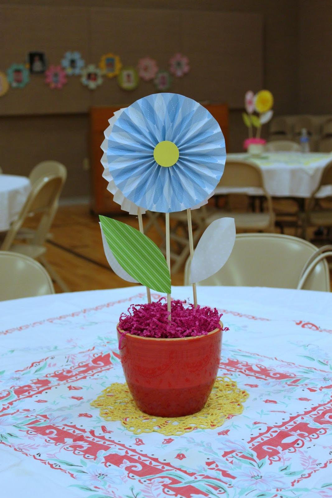 For centerpieces on our round