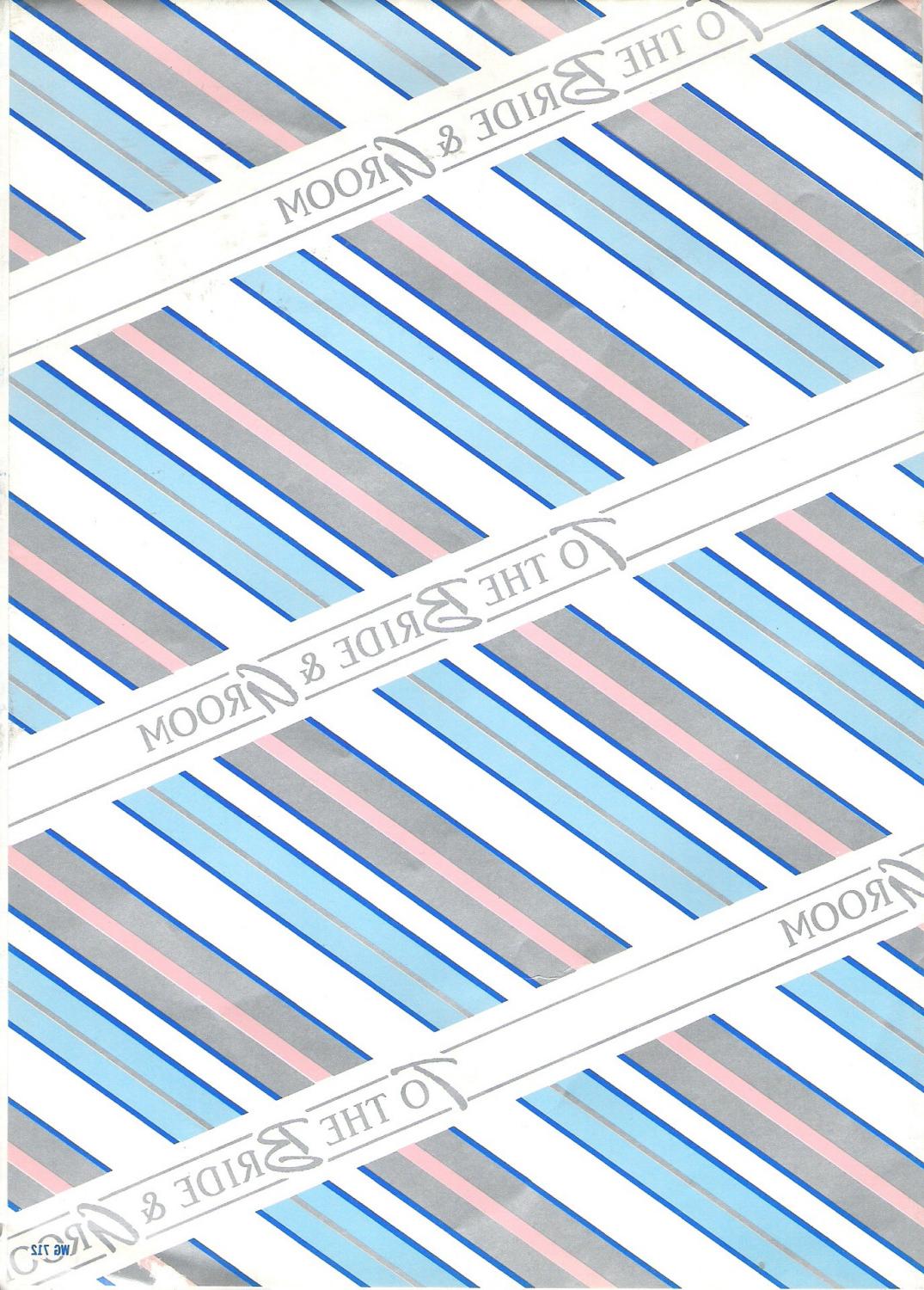 Silver, blue and pink diagonal