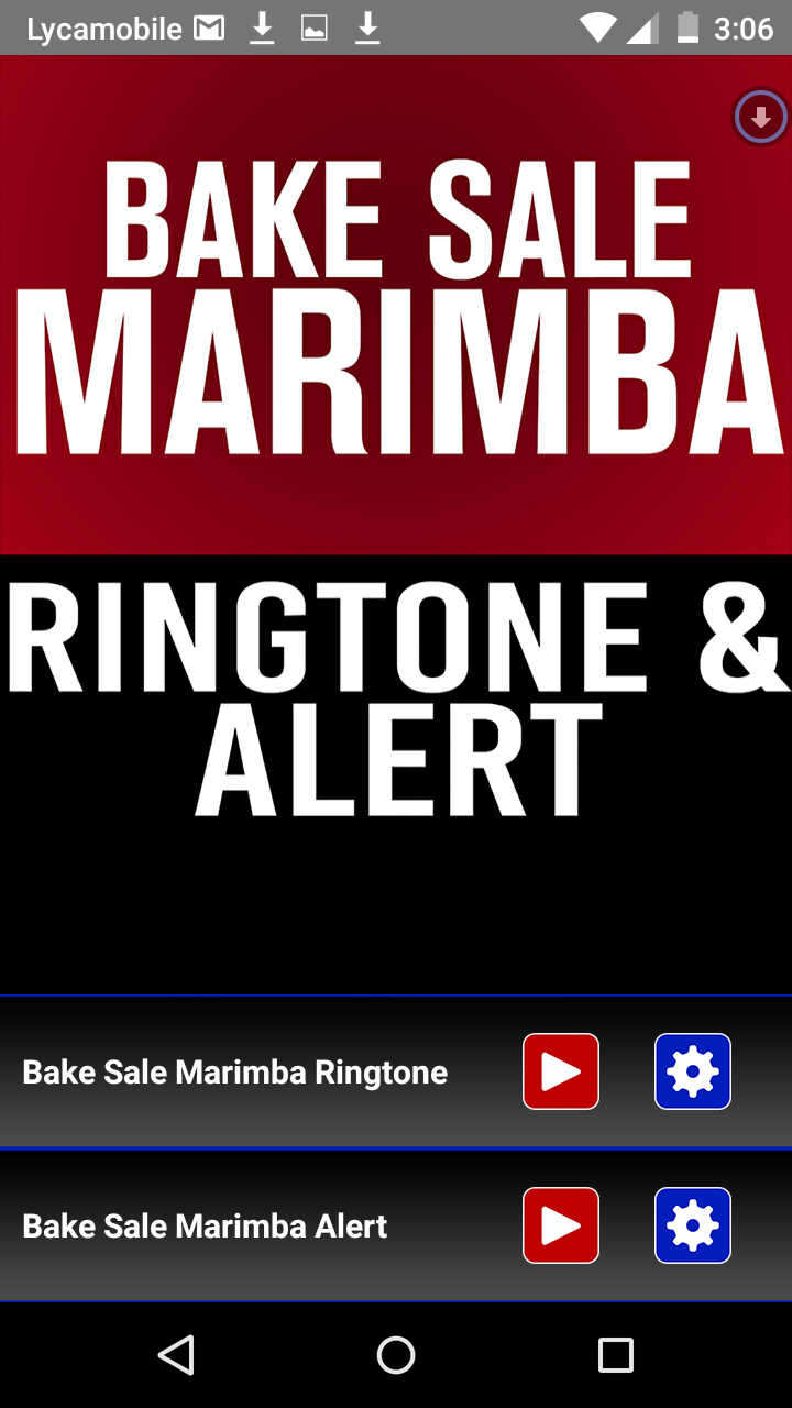Android application Bake Sale Marimba Ringtone screenshort