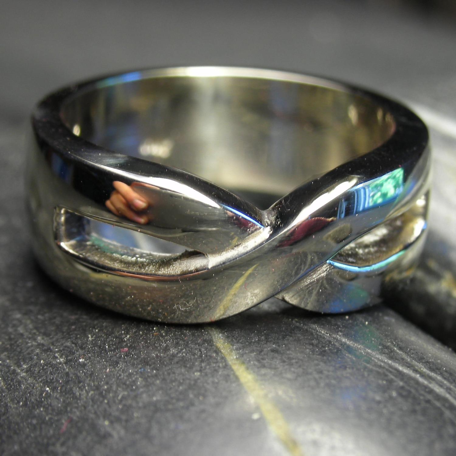 Infinity symbol wedding ring