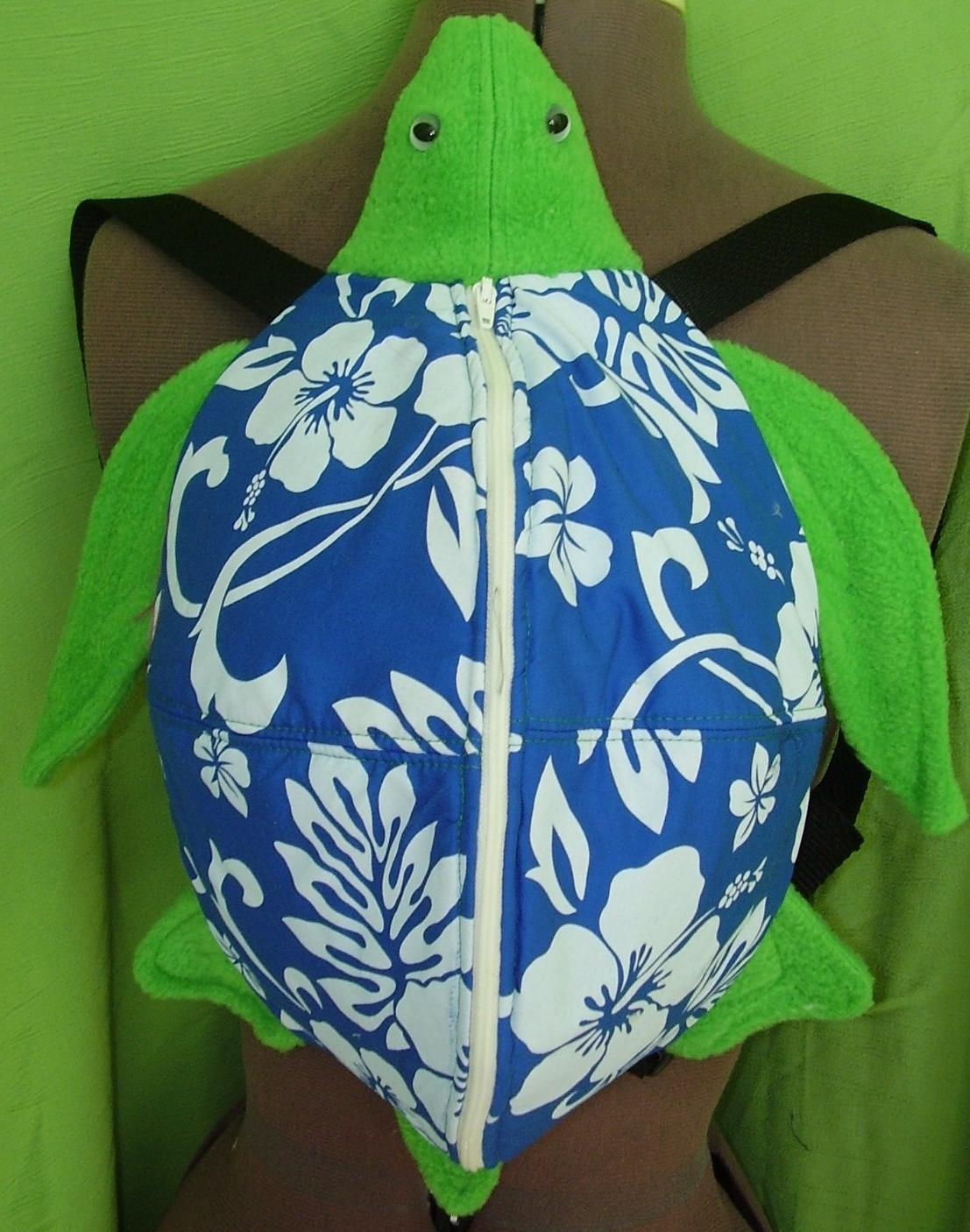 Backpack- Blue Hibiscus