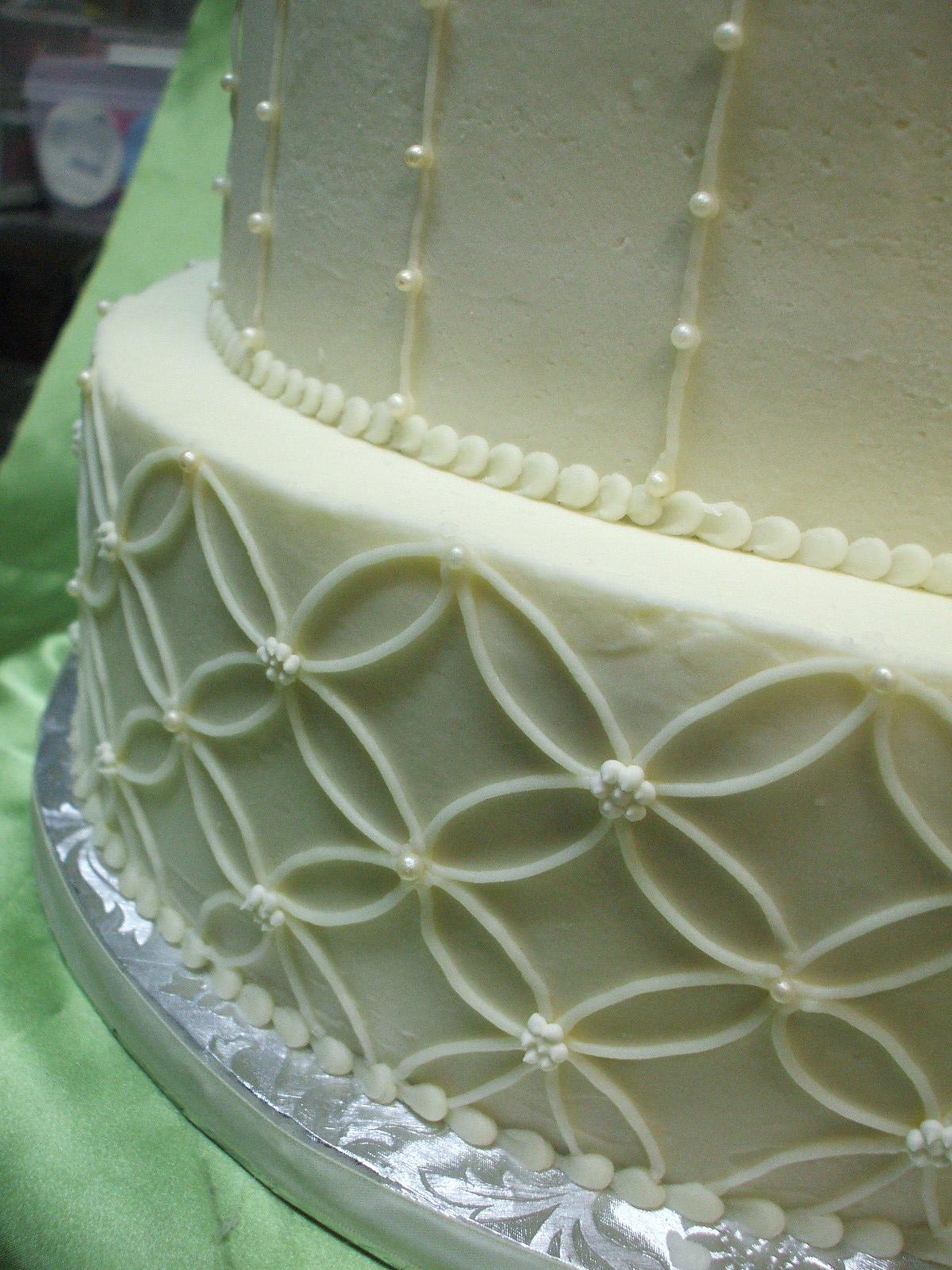 Buttercream iced wedding cake