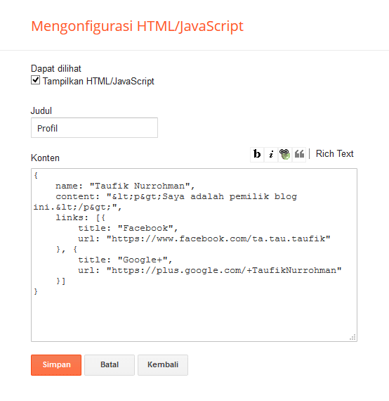 HTML Widget