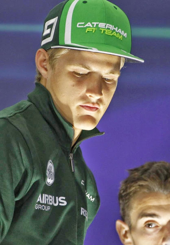 Маркус Эрикссон на пресс-конференции в четверг на Гран-при Бахрейна 2014