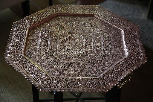 copper tray from India.