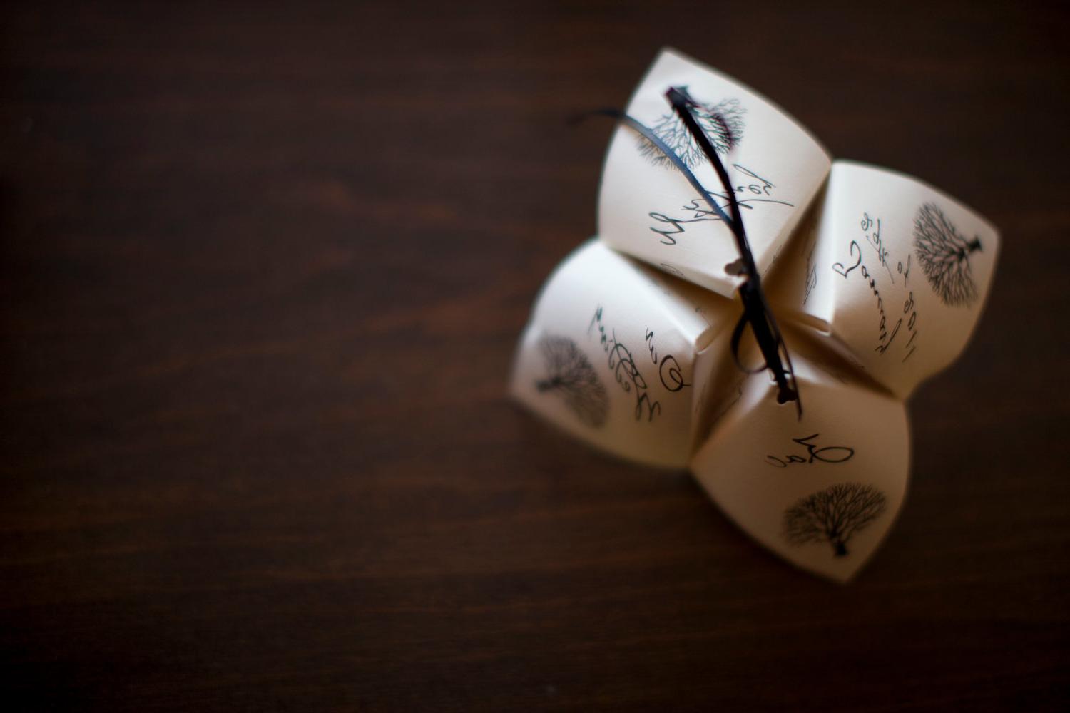 Folded Cootie Catcher Wedding