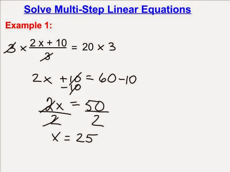 Gr 10 Applied Math Solving Multi Step Linear Equations Gr 10 Applied Math Solving Multi Step Linear Equations