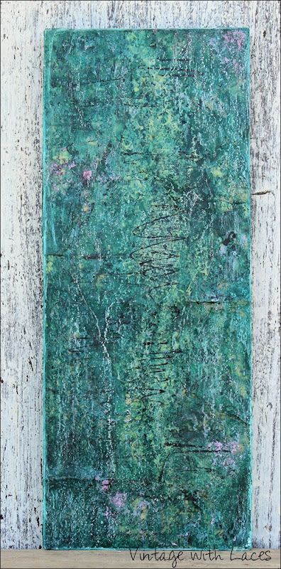 Tempted - Abstract Encaustic Painting by Vintage with Laces Tempted - Abstract Encaustic Painting by Vintage with Laces