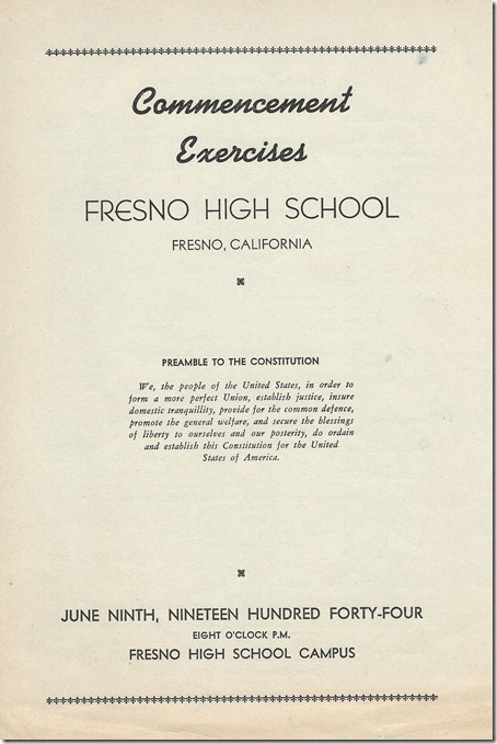 Commencement 1944 page 1