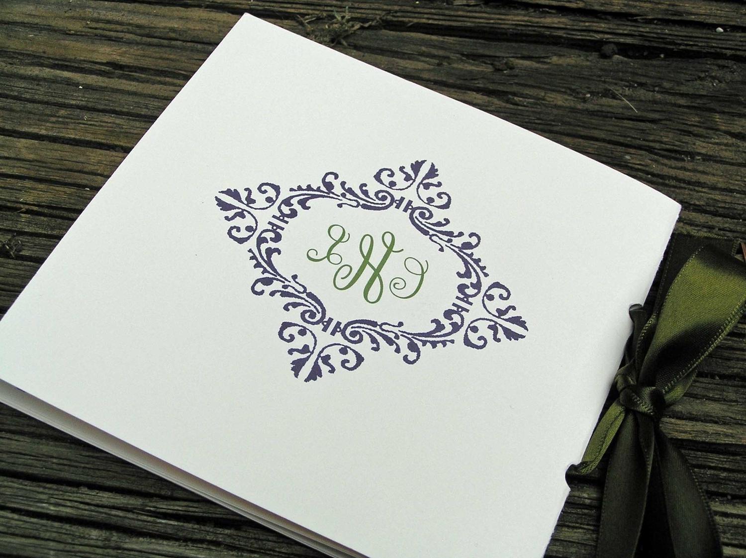 Ornamental - Wedding Program. From 2bsquared