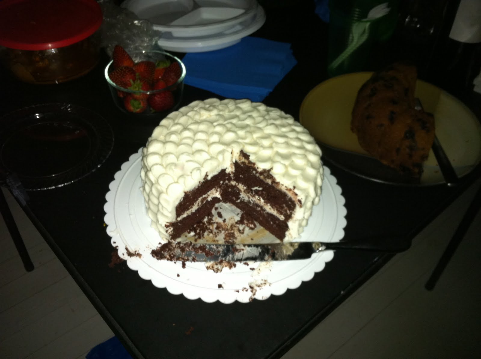 chocolate wedding cake with