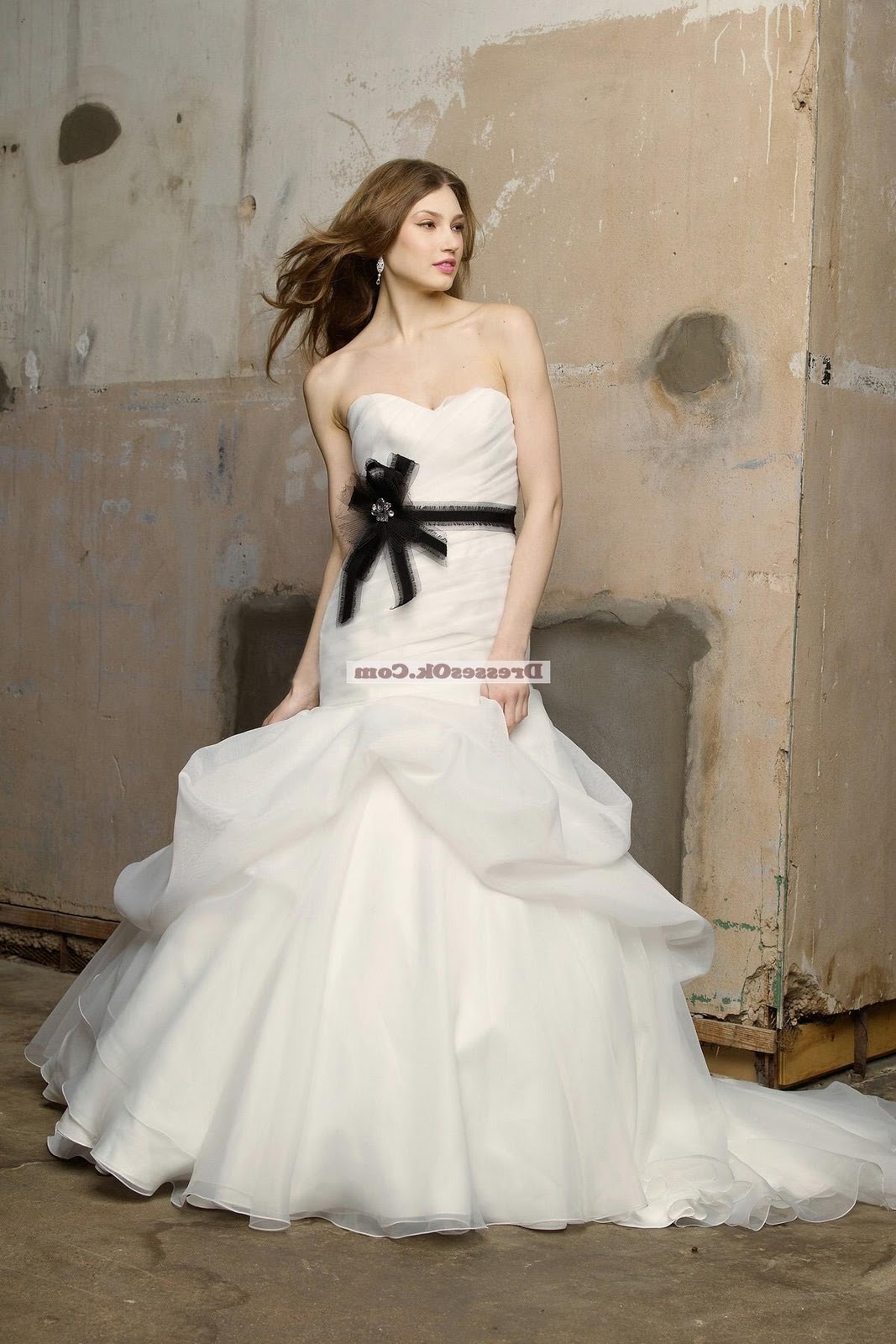 Romantic Mermaid Sweetheart chapel train Wedding Dresses WATTWD05030 : Low