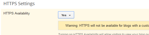 switching on HTTPS in blogger