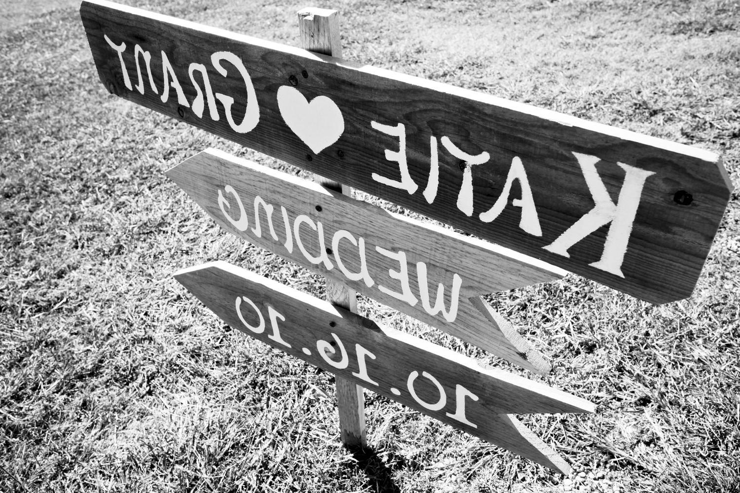 Wood Directional Wedding Signs