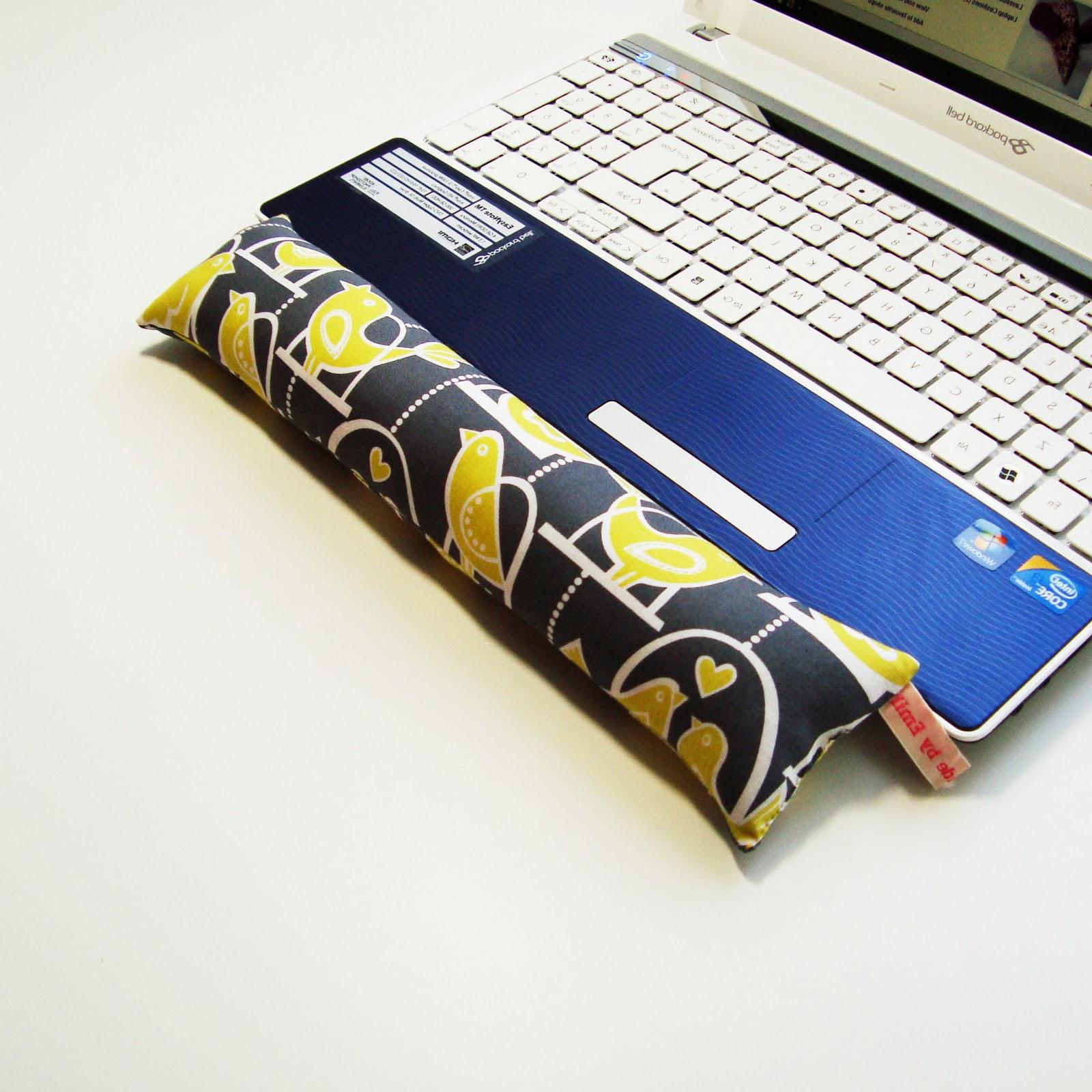 Grey and Yellow Laptop Cushion