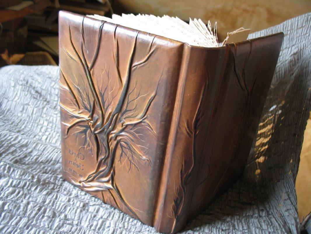 Leather wedding guest book