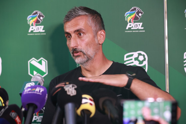 Jose Riveiro, coach of Orlando Pirates, during the Nedbank last 16 press conference at Ya Rona House Parktown, Johannesburg. Picture: VELI NHLAPO