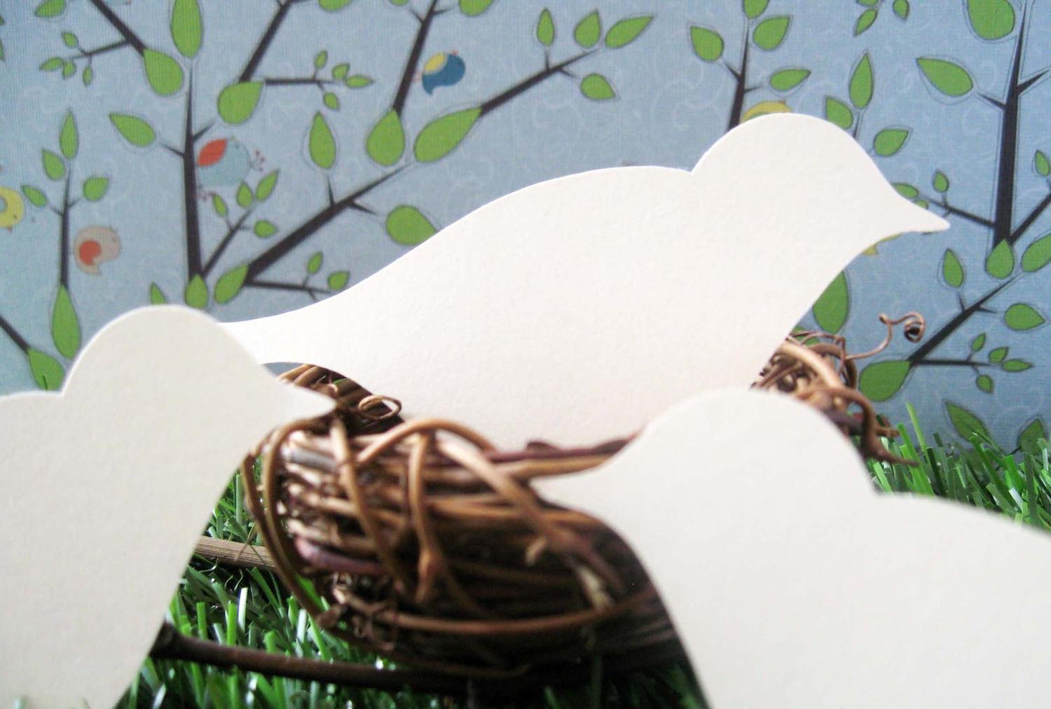 Wedding Place Cards Birds Set of 100 Medium featured in BRIDES May 2011