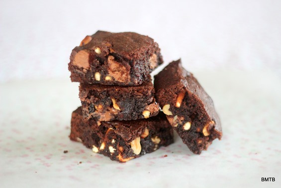Pretzel and Peanut Brownie  - recipe by Baking Makes Things Better