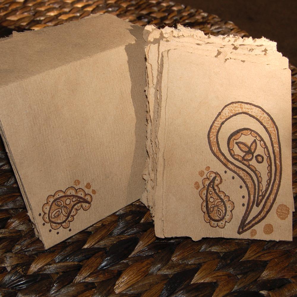 of handmade paper cards I