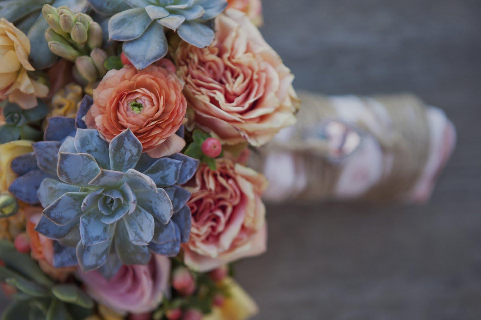 orange ranunculus wedding