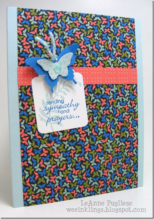 LeAnne Pugliese WeeInklings Sympathy Butterfly Stampin Up