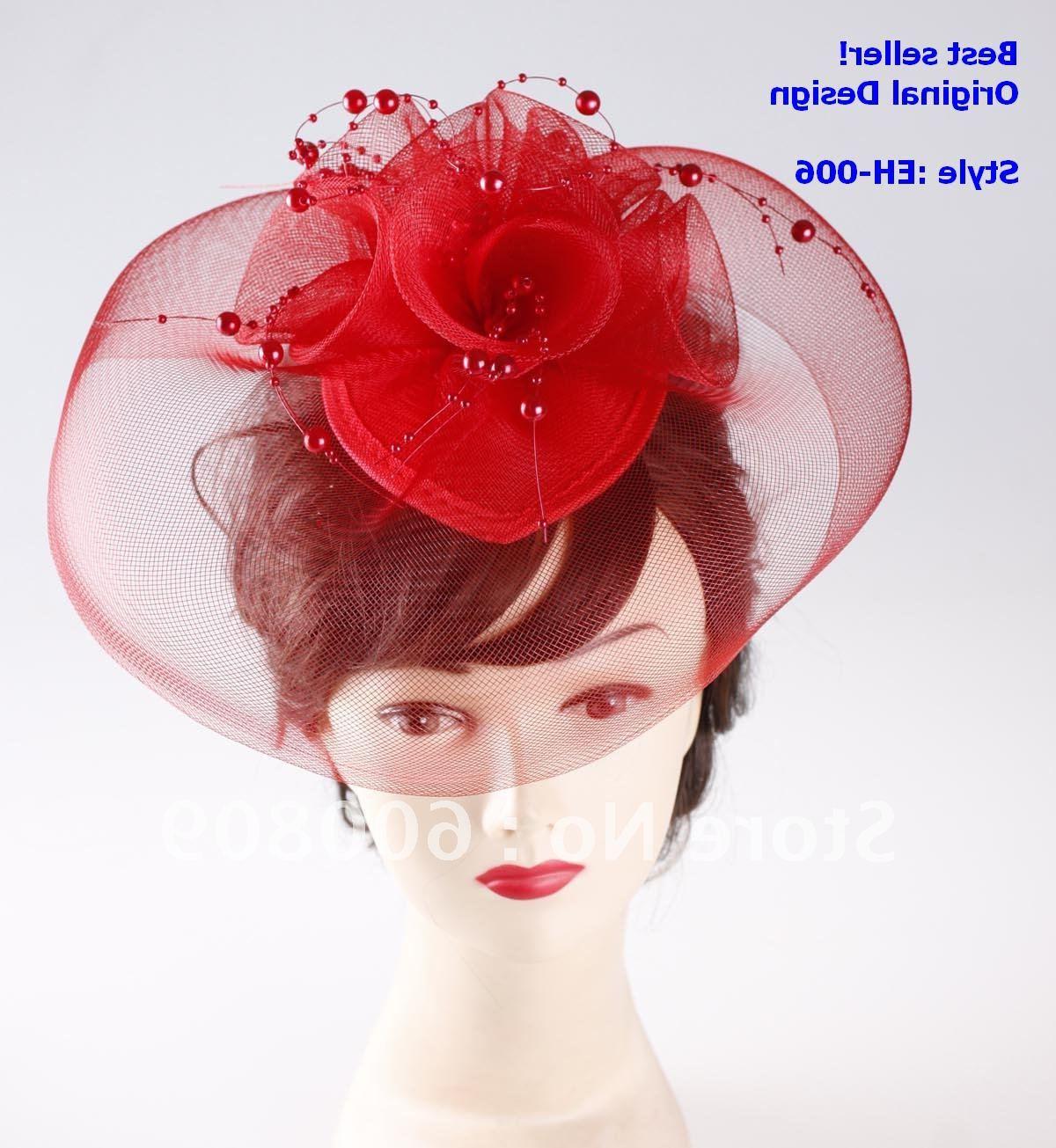 NEW Red Beaded Bridal Hats,Evening Hats,Ladies Royal Hats,fascinator hats