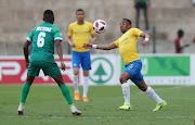 Andile Jali of Mamelodi Sundowns during the Absa Premiership match between AmaZulu FC and Mamelodi Sundowns at King Zwelithini Stadium on September 16, 2018 in Durban, South Africa. 