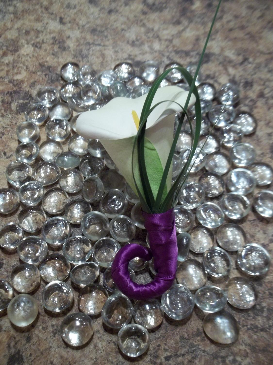 Calla Lily Ivory and Purple