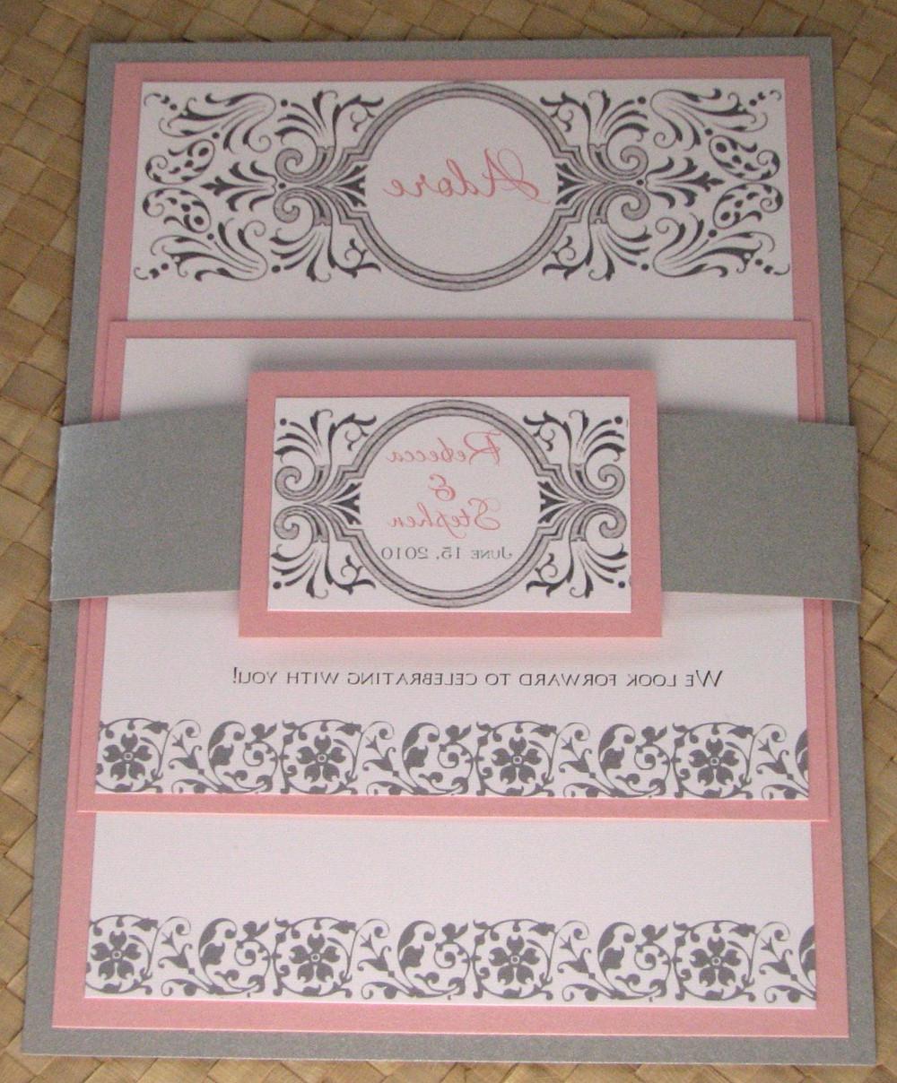 Damask Pink and Silver Wedding