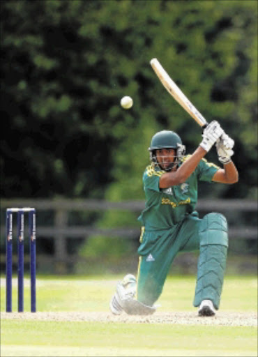 South Africa's Shaylin Pillay hits out against England under-19 Picture: HARRY ENGELS/GALLO IMAGES